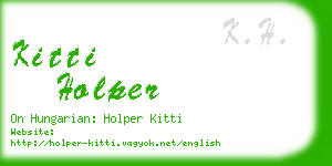 kitti holper business card